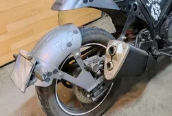 Motorcycle rear fender extension