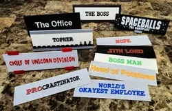 Nameplate / Name Plate / Name Plaque Holder & Titles for Desk (Or Wherever)