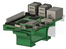 Secure DIN Rail Mount for Raspberry Pi 4/5