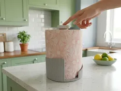 Soporte para Papel de Cocina - Botón Pulsador - Modelo de impresión 3D gratuito