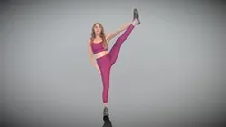 Beautiful woman doing gymnastics 379