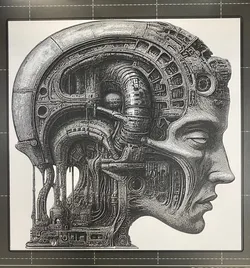 Cogitationis Machina (Thought Machine) - Hueforge, HR Giger inspired