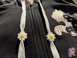 Daisy Hoodie Drawstring Bead