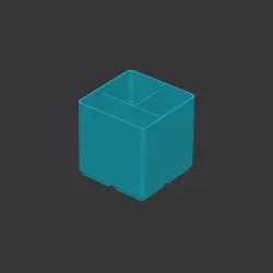Gridfinity Box-2-2-8 mit Trennwand