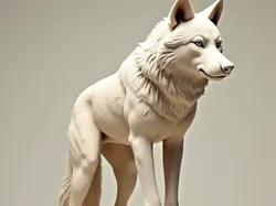 Lobo con base de piedra - Modelo de impresión 3D gratuito