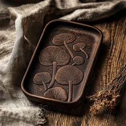 Mushroom Tray with Detailed Embossed Design