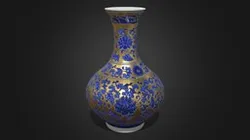 Porcelain Blue Gold-4K-BakeMaterialTest