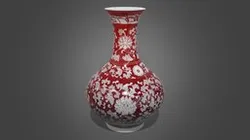 Porcelain Red White-4K-BakeMaterialTest
