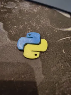 Python logo keychain