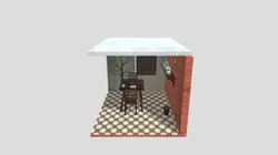 Reading Room With Book Self