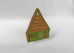 Rural house keychain