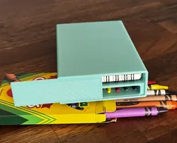 Travel Case for Crayons and Notebook with Sharpener