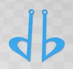 B flat music earrings