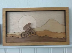 biker layered art shadowbox