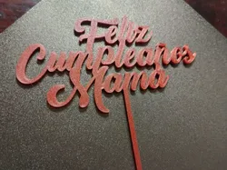 Cake Topper Feliz Cumpleaños Mama - Modelo de impresión 3D gratuito