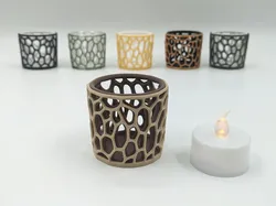 Candle holder - Bionic multicolor design