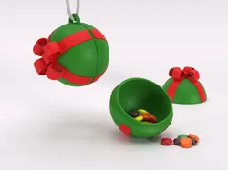 Christmas ornament with space for hidden gift