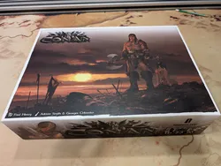 Conan (monolith) board game organizer - king/stretch/3BigE/Conqueror/Versus/Frazetta/Worms/RedNails/KushiteWHunters/Yogah - sleeved cards