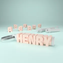 Customizable fidget Name keychain spinner