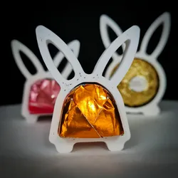 Easter bunny decoration for a praline : little kisses
