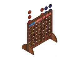 Laser cutted and 3D printed "four in a row" game