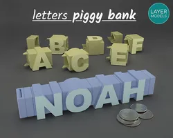 LetterBank: The personalized Piggy Bank - Standard Font