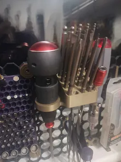 Multiboard Electric Screwdriver Holder and Bit Storage