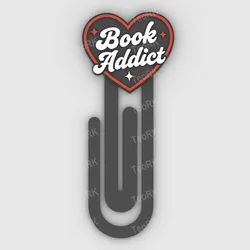 Other STL Descărcare - Paperclip Book addict - book love - bookmark - TeoRk