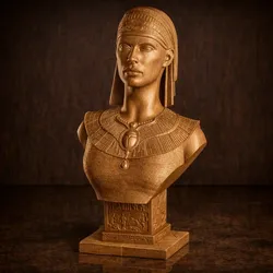Sculptures & Artworks STL تنزيل - Egypt Queen bust - Ha333aP