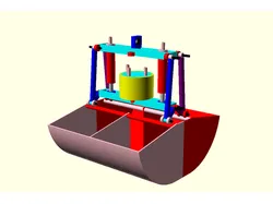 Toys for boys- crane shell grab/bucket- OpenSCAD CSV