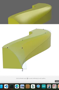 YARQM: Curved face cut on an odd shape