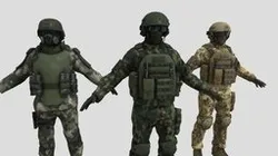 3 soldier low poly (outdated)