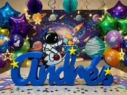 3D printer bestanden | 3MF | 👨‍🚀 Andrés Space Explorer - Multi-Color 3D Nameplate