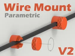 Electric Wire Wall Mount Collection V2 - 8 Variations ( Parametric )