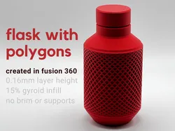 flask with polygons