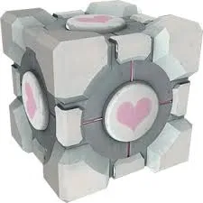 life size companion cube storage