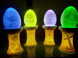 Lithophane Easter Eggs W/ Lithophane Pillars