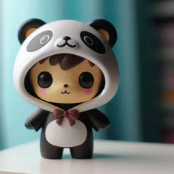 Lovely child with Panda suit