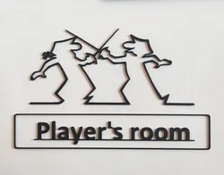 Players room door hanger from the iconic cartoon "La Linea" Balum Balum.