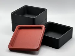 stackable storage box with japanese influence