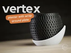 vertex · planter with wrap around plate