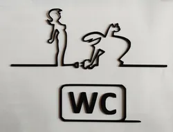 WC door hanger from the iconic cartoon "La Linea" Balum Balum.