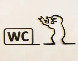 WC door hanger from the iconic cartoon "La Linea" Balum Balum.