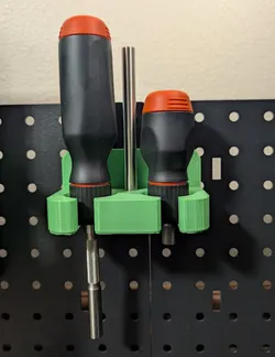 Dual LTT screwdriver mount for pegboard + Extension