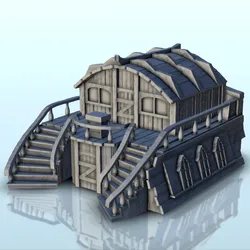 Other STL Download - Wooden building with double-stairs (1) - scenery medieval miby Hartolia Miniatures