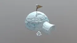 Stylized Low-Poly Igloo