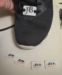 Name & logo on shoelaces
