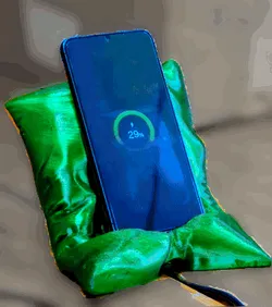 Phone Stand: Pillow Lounger w/ wireless charging and PopSocket-Space