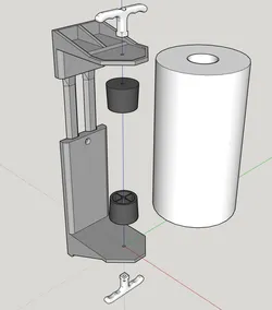 Wall mounted kitchen roll holder