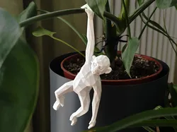 Cute Low Poly Hanging Monkey
